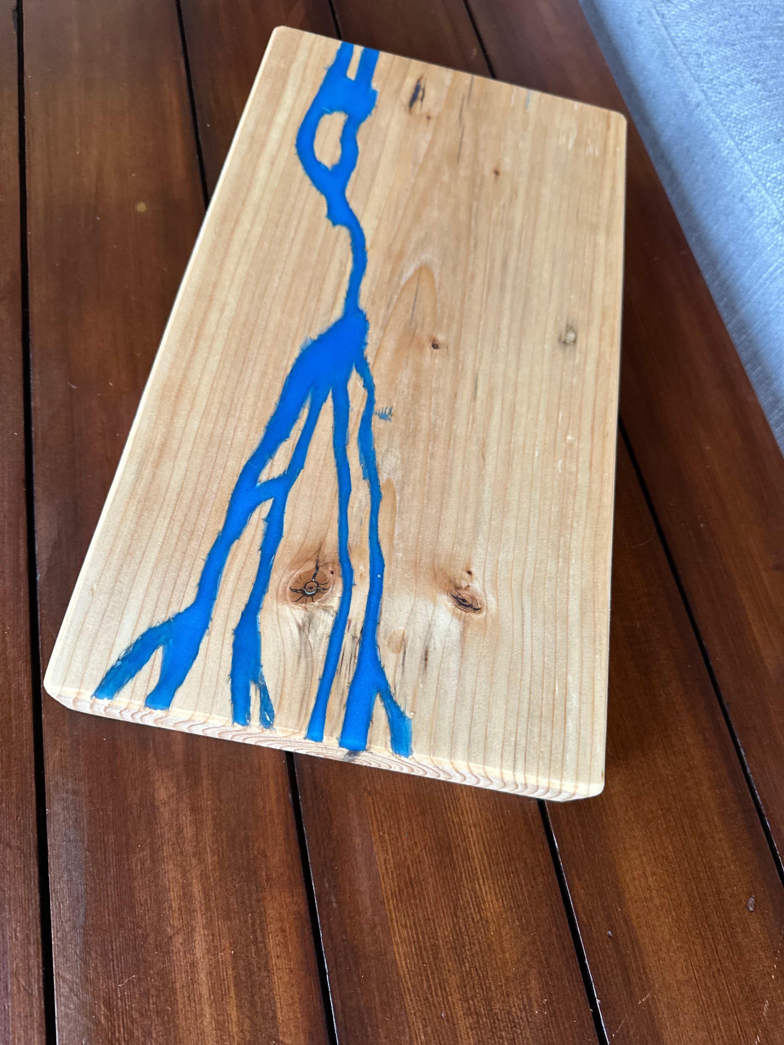 Serving Board with resin river